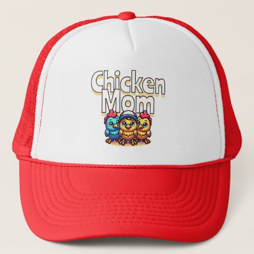 Funny Cartoon Chicks  Chicken Mom Personalized Trucker Hat