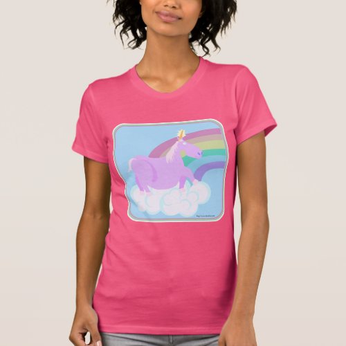 Funny Cartoon Chubby Unicorn T_Shirt