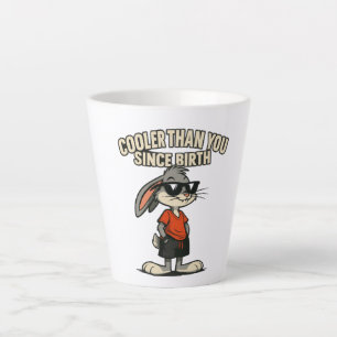 Funny Cartoon Cool Bunny funny gift Latte Mug