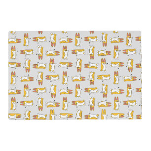 Funny Cartoon Corgi Pattern Placemat