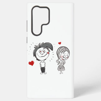 Funny Cartoon Couple Samsung Galaxy S22 Ultra Case