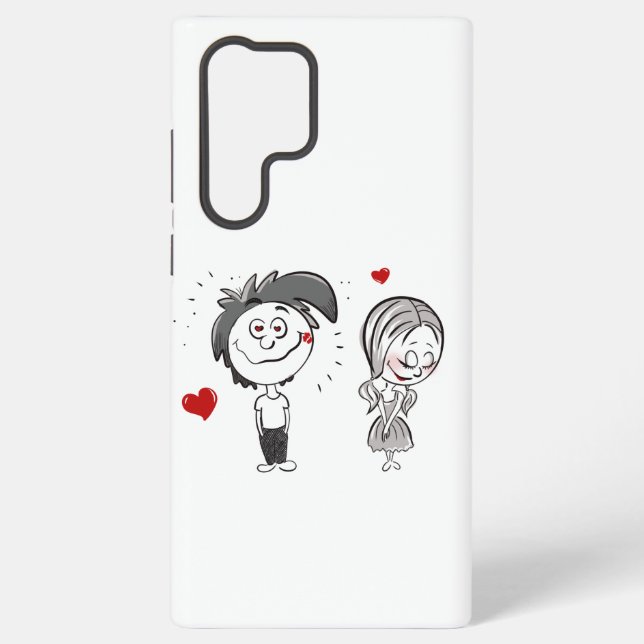 Funny Cartoon Couple  Samsung Galaxy Case (Back)