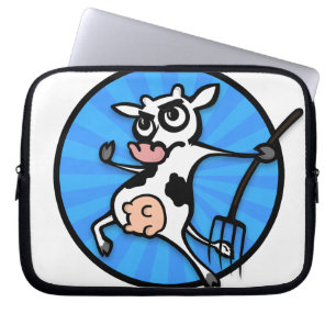 FUNNY CARTOON COW LAPTOP SLEEVE