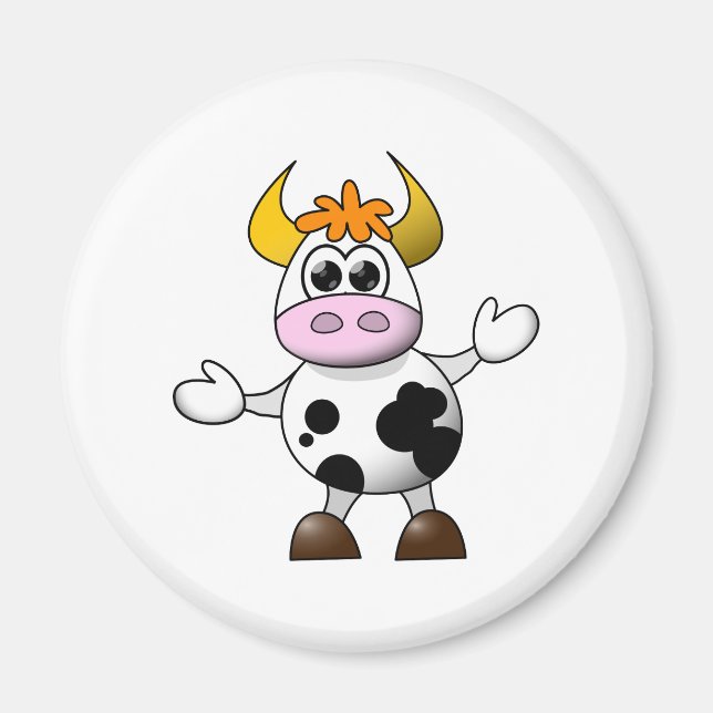 Funny Cartoon Cow Magnet (Front)