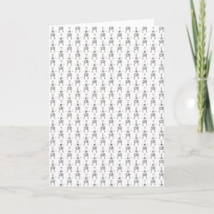 Funny Cartoon Cowboys Drawing Doodle  Card