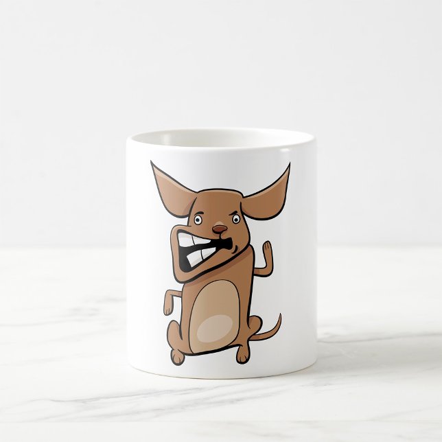Funny Cartoon Crazy Dog Hilarious Cute Pet  Coffee Mug (Creator Uploaded)