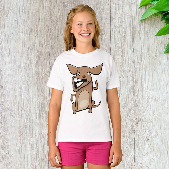 Funny Cartoon Crazy Dog Hilarious Cute Pet  T-Shirt (Creator Uploaded)