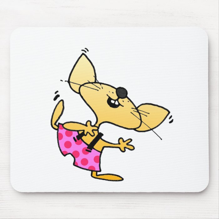 Funny Cartoon Dancing Rat Mousepads