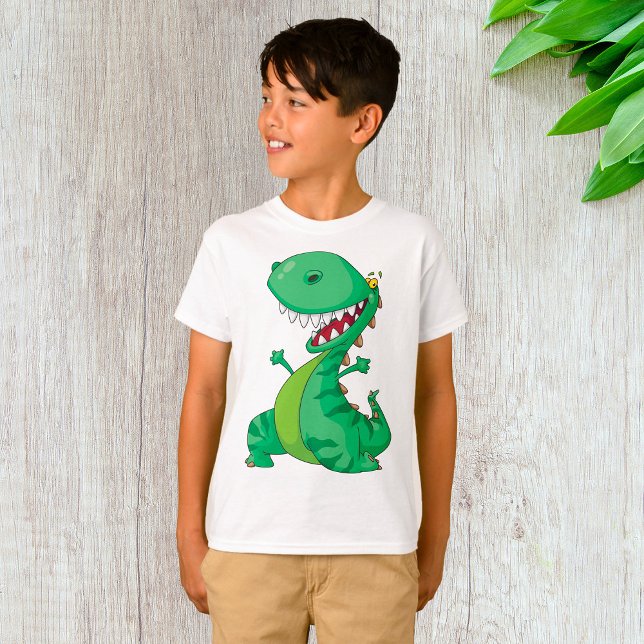 Funny Cartoon Dinosaur Roaring T-Rex T-Shirt (Creator Uploaded)