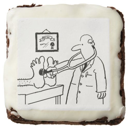 Funny Cartoon Doctor with Stethoscope Brownie