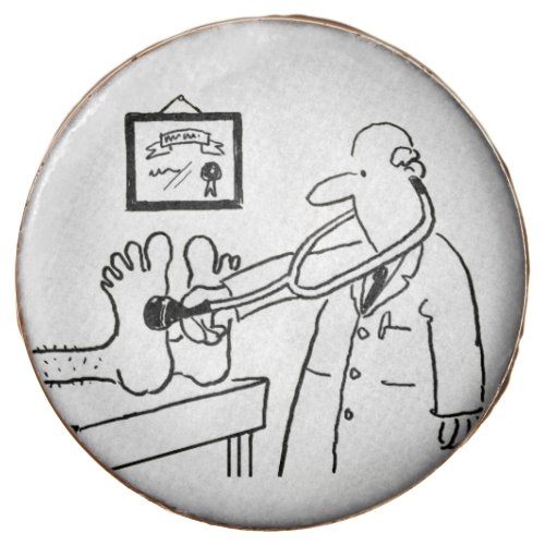 Funny Cartoon Doctor with Stethoscope Chocolate Covered Oreo
