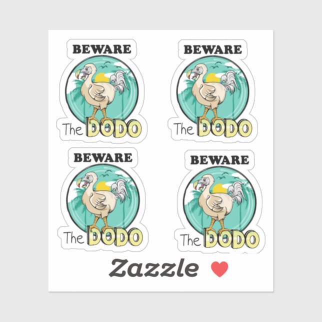 Funny cartoon dodo sticker (Sheet)