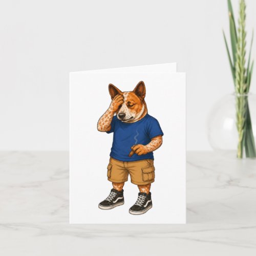 Funny Cartoon Dog Art Card