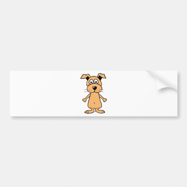 Funny cartoon dog bumper sticker (Front)