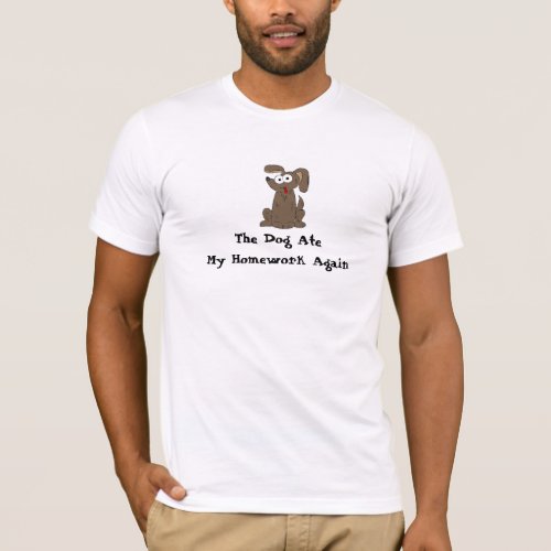 Funny Cartoon Dog T_Shirt