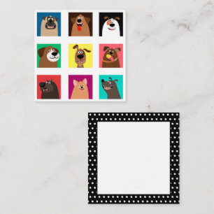 Funny Cartoon Dogs Note Card