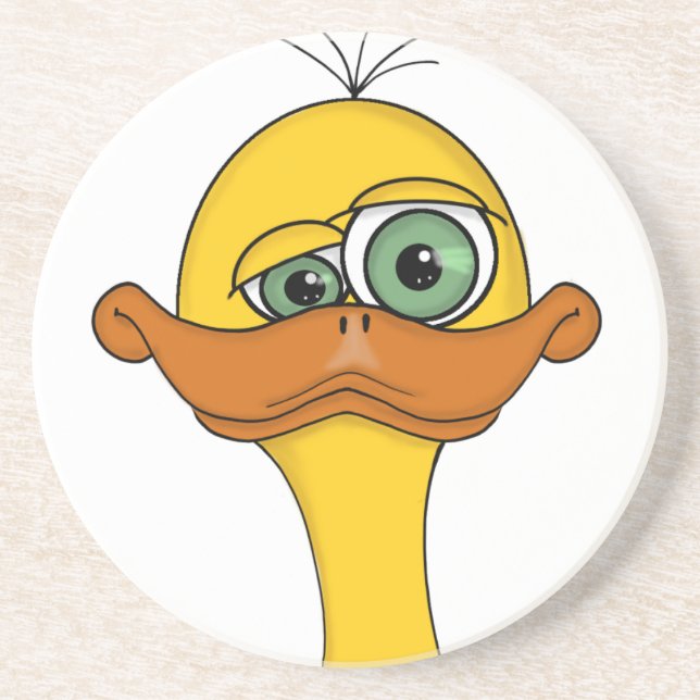 Funny Cartoon Duck Drink Coaster (Front)