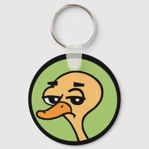 FUNNY CARTOON DUCK ROUND KEY CHAIN