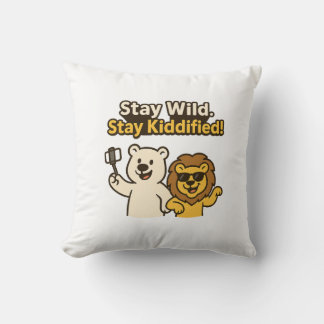 Funny Cartoon Duo Throw Pillow
