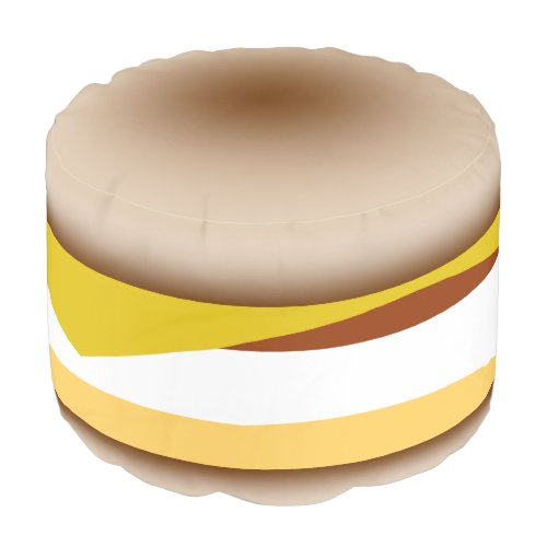 Funny Cartoon Egg Muffin Sandwich Pouf