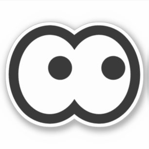 Funny Cartoon Eyeball Vinyl Sticker