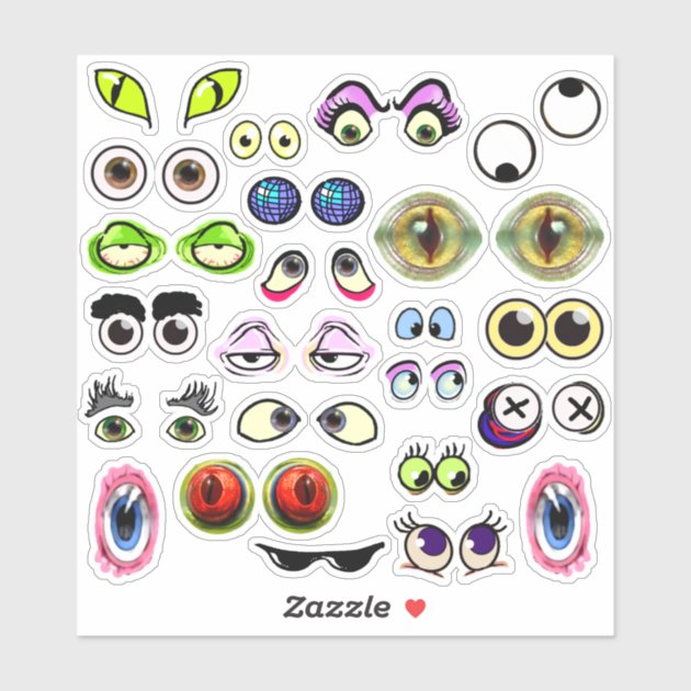 Cartoon sale eye stickers