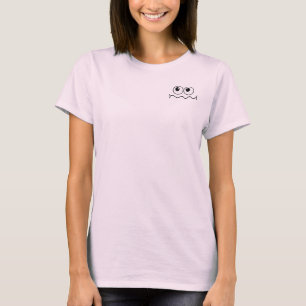 Funny Cartoon Face Front & Back T-Shirt