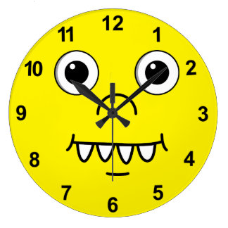 Cartoon Face Wall Clocks | Zazzle