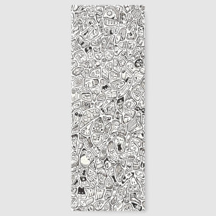 Funny Cartoon Faces Drawing Design Art Bookmark