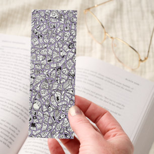 Funny Cartoon Faces Drawing Design Art Bookmark