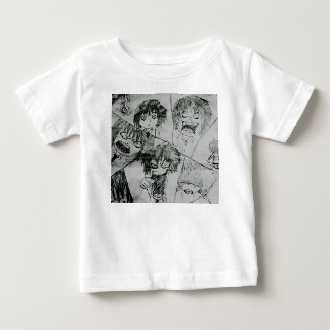 funny cartoon  facial expression baby T-Shirt (Front)