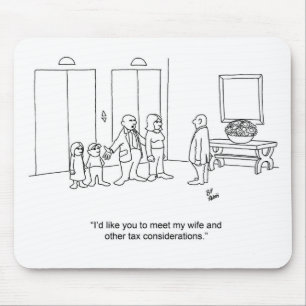 Funny Cartoon Family Accountant Gift! Mouse Pad