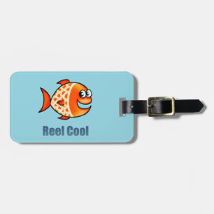 Funny Cartoon Fish Ocean Pun Luggage Tag