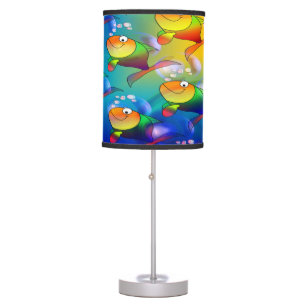Funny cartoon fish table lamp