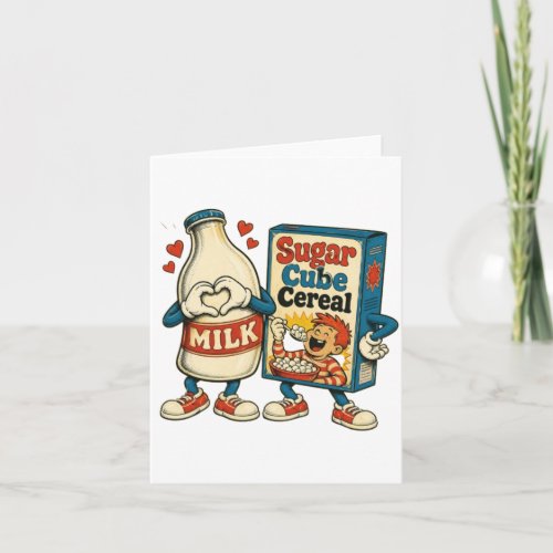 Funny Cartoon Food Art Card