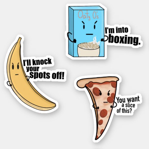 Funny Cartoon Food Stickers