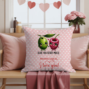 Funny Cartoon Food Valentine Pillow Personalized