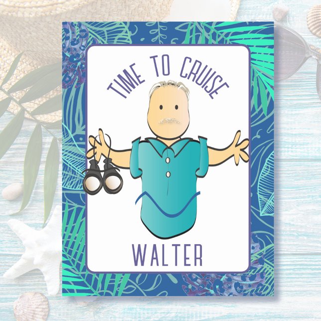 Funny Cartoon for Him Fun Vacation Cruise Door  Magnetic Dry Erase Sheet (Creator Uploaded)