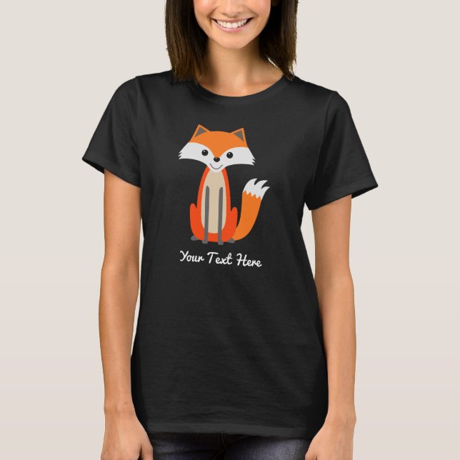 Funny Cartoon Fox Customized T-Shirt (Front)