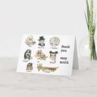 Funny Cartoon Frank You Very Much Thank You Card