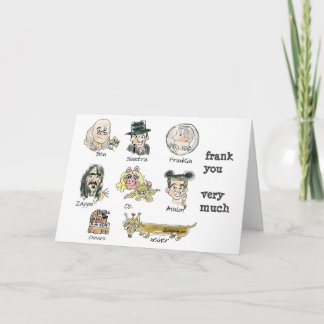 Funny Cartoon Frank You Very Much Thank You Card