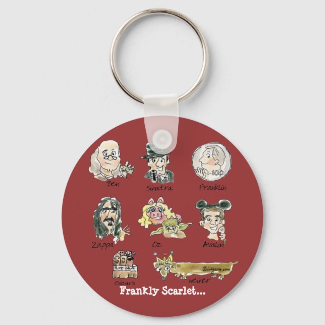Funny Cartoon Frankly Scarlet Keychains (Front)