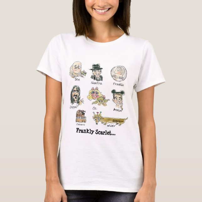 Funny Cartoon Frankly Scarlet Womens T Shirts (Front)
