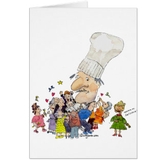 Funny Cartoon French Chef Cards