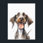 Funny Cartoon German Pointer Dog Postcard<br><div class="desc">A funny cartoon German Pointer Dog</div>