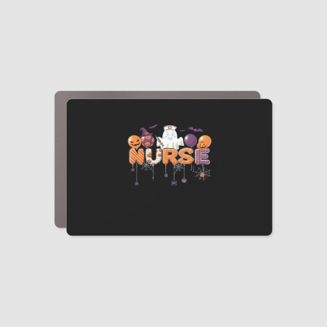 funny cartoon ghost nurse - Hot Nurse Halloween Ou Car Magnet (Front)