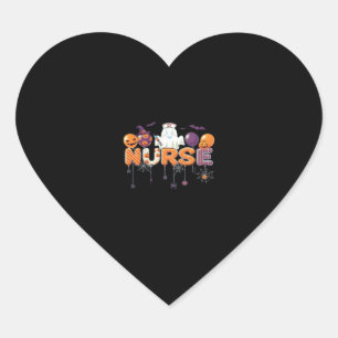 funny cartoon ghost nurse - Hot Nurse Halloween Ou Heart Sticker