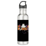 funny cartoon ghost nurse - Hot Nurse Halloween Ou Stainless Steel Water Bottle