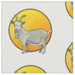 Funny cartoon goat fabric