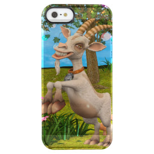 Funny Cartoon Goat Garden Animal Art Clear iPhone SE/5/5s Case